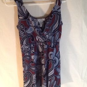 Nine West |V Neck Blouse with Hieroplyphics Size S